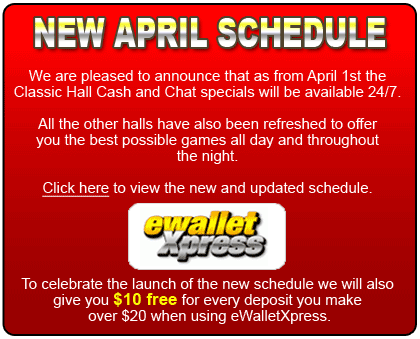 New April Schedule